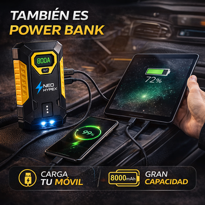 ARRANCADOR DE BATERÍA PROFISSIONAL + ARRANCA TU COCHE EN SEGUNDOS + SIN PEDIR AYUDA A NADIE + GRATIS ESTUCHE DE TRANSPORTE