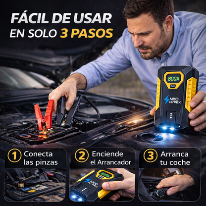 ARRANCADOR DE BATERÍA PROFISSIONAL + ARRANCA TU COCHE EN SEGUNDOS + SIN PEDIR AYUDA A NADIE + GRATIS ESTUCHE DE TRANSPORTE
