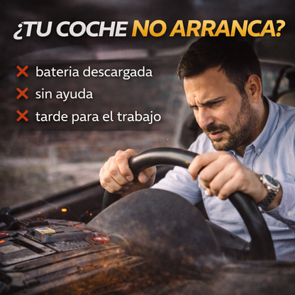 ARRANCADOR DE BATERÍA PROFISSIONAL + ARRANCA TU COCHE EN SEGUNDOS + SIN PEDIR AYUDA A NADIE + GRATIS ESTUCHE DE TRANSPORTE