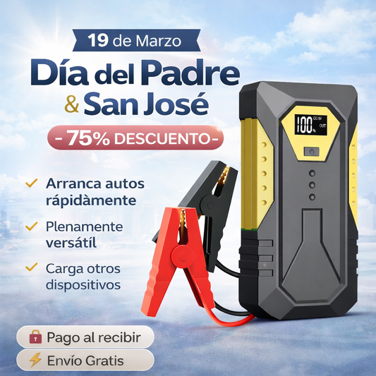 ARRANCADOR DE BATERÍA PROFISSIONAL + ARRANCA TU COCHE EN SEGUNDOS + SIN PEDIR AYUDA A NADIE + GRATIS ESTUCHE DE TRANSPORTE